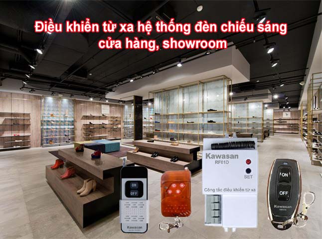 Tiện lợi bật tắt từ xa hệ thống đèn ở các khu vực khác nhau trong showroom, cửa hàng