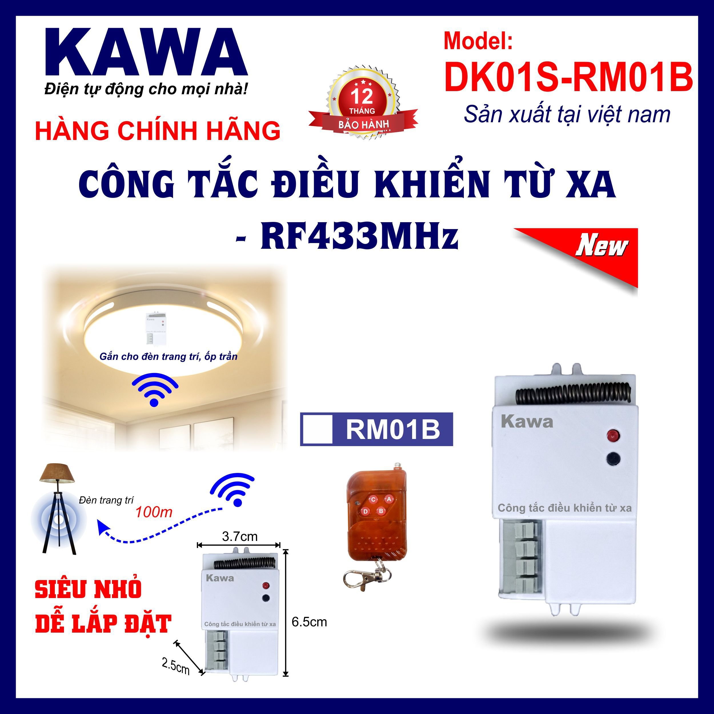 Công tắc điều khiển từ xa DK01S-RM01B 