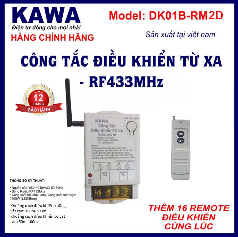 Công tắc điều khiển từ xa DK01B-RM2D